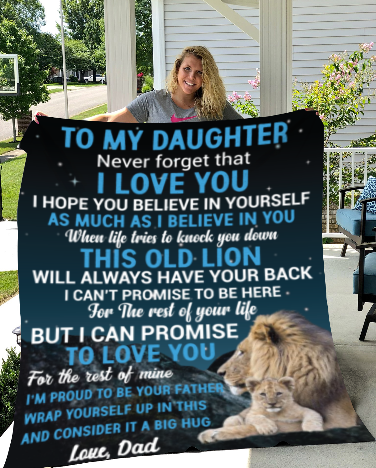 To My Daughter Lion Blanket from Dad - Kim’s Signature Beauty & Accessories    (Store description)