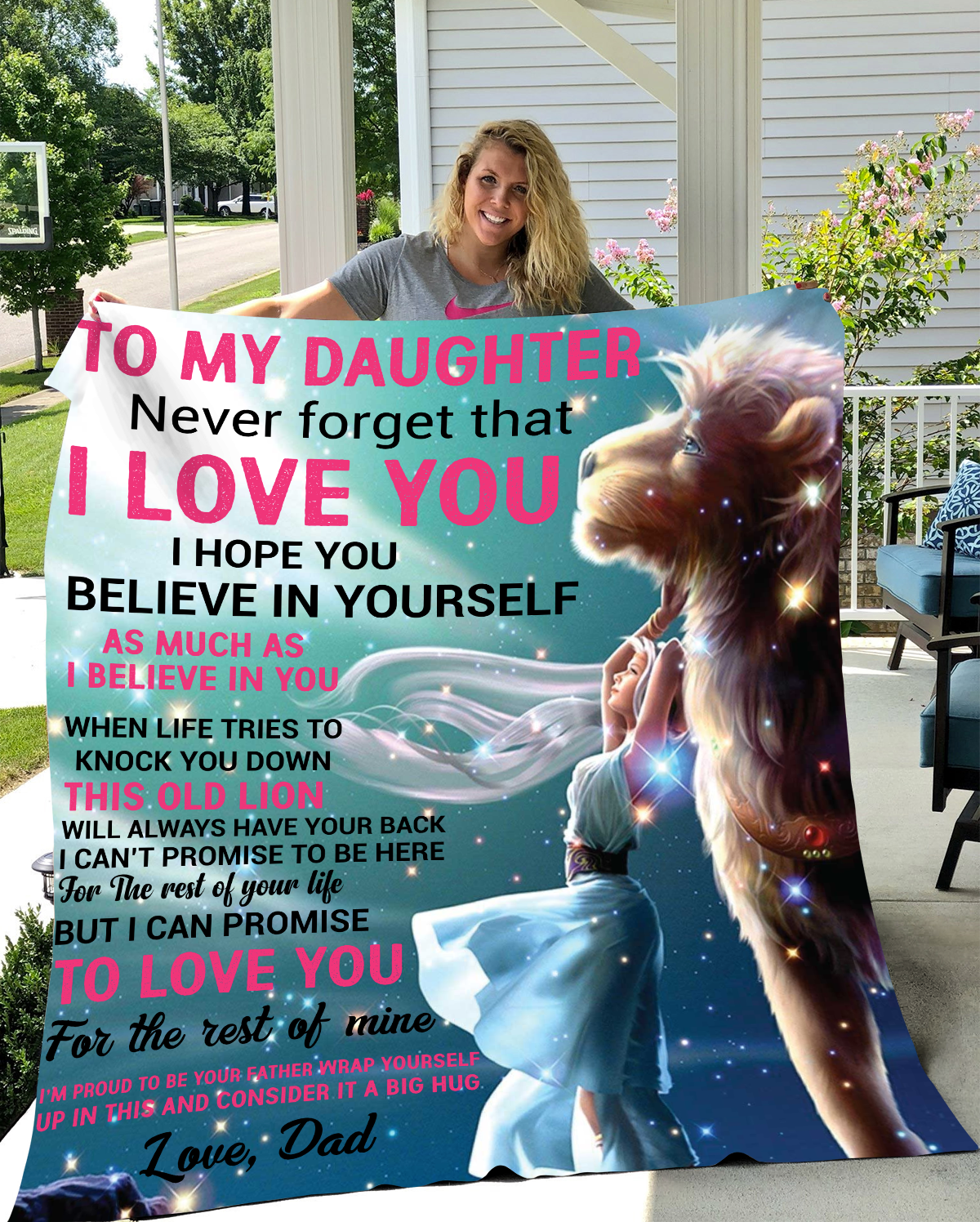 My daughter- I Love You Blanket (50X60) - Kim’s Signature Beauty & Accessories    (Store description)