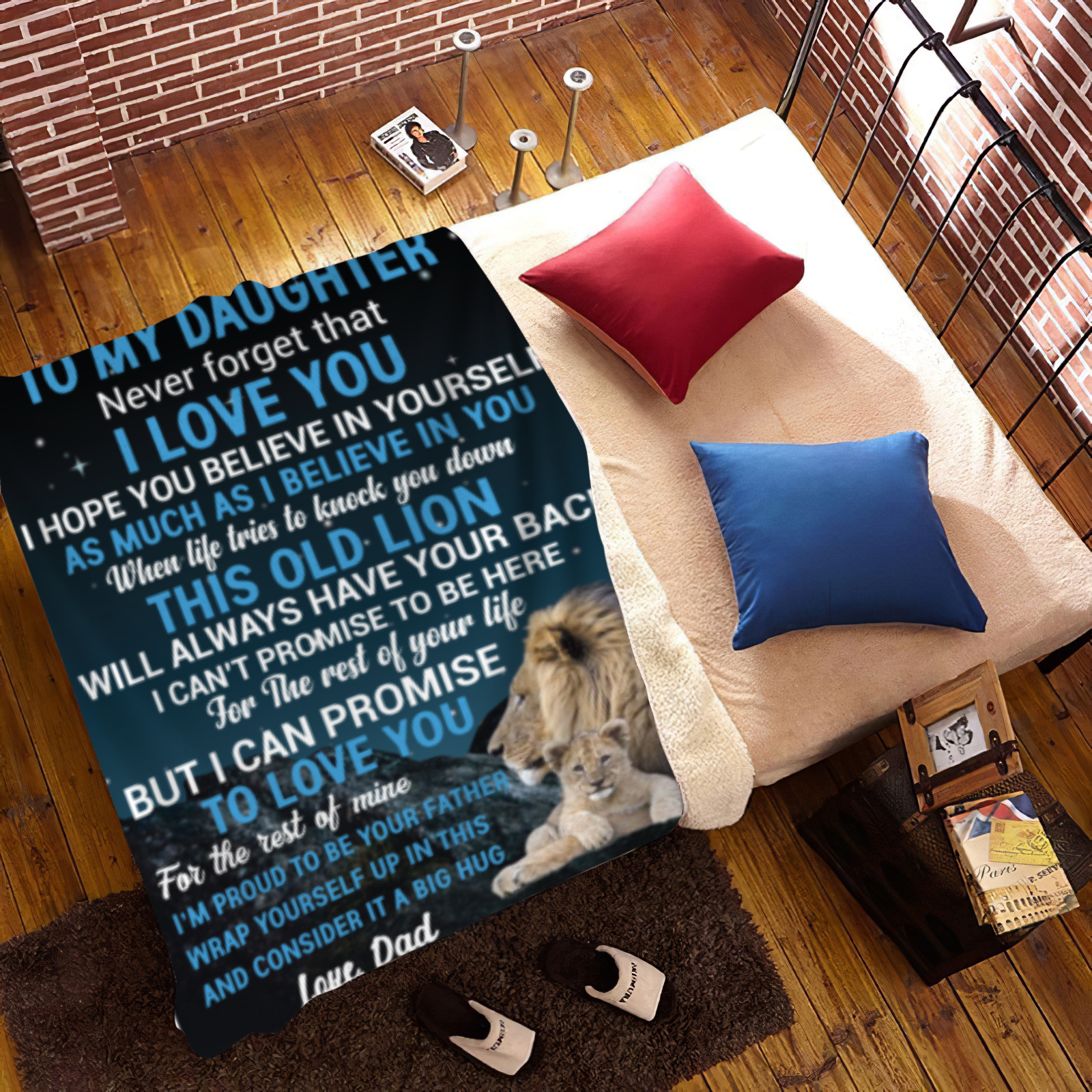 To My Daughter Lion Blanket from Dad - Kim’s Signature Beauty & Accessories    (Store description)