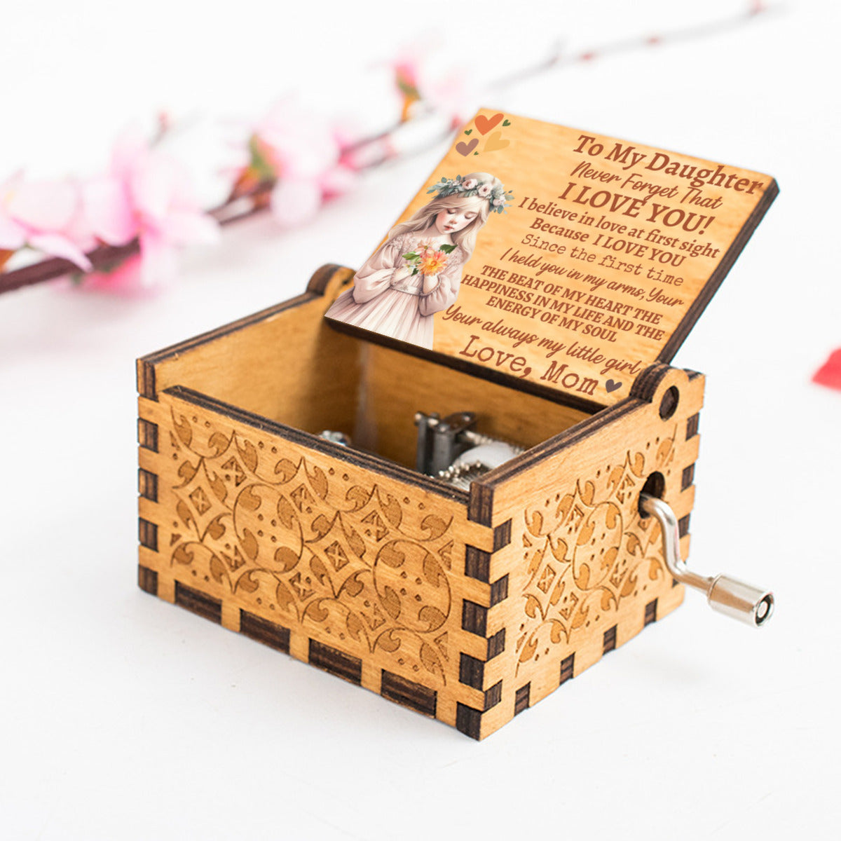 Daughter, Blonde Girl Music Box & Message - Kim’s Signature Beauty & Accessories    (Store description)