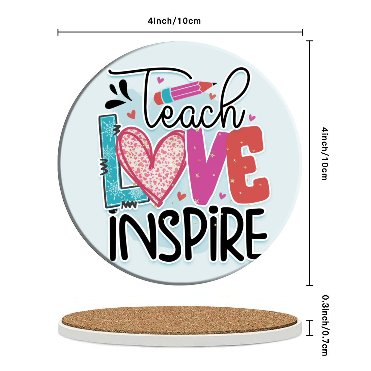 Teach, Love, Inspire Coasters - Kim’s Signature Beauty & Accessories    (Store description)