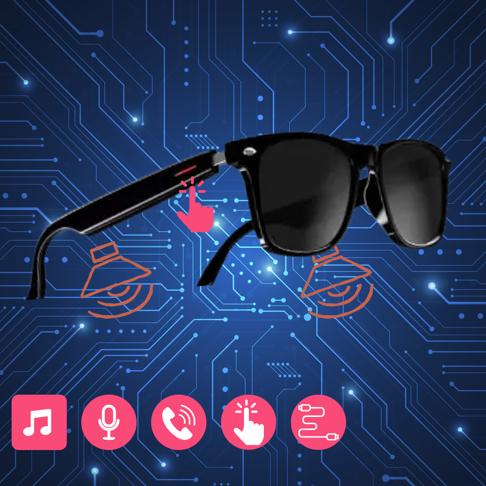 Smart Glasses Built-in Mic Speakers Touch & Voice Assistant Music - Kim’s Signature Beauty & Accessories    (Store description)