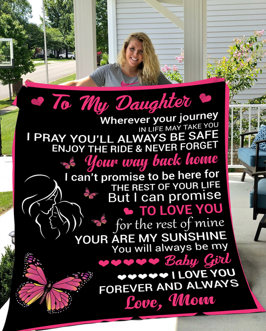 Daughter - Love Mom Blanket (50X60) - Kim’s Signature Beauty & Accessories    (Store description)