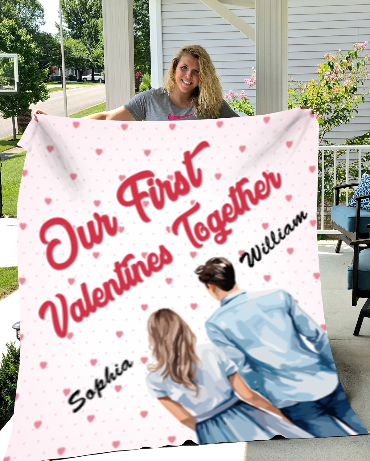 First Valentine's Day Together Blanket- Personalized - Kim’s Signature Beauty & Accessories    (Store description)