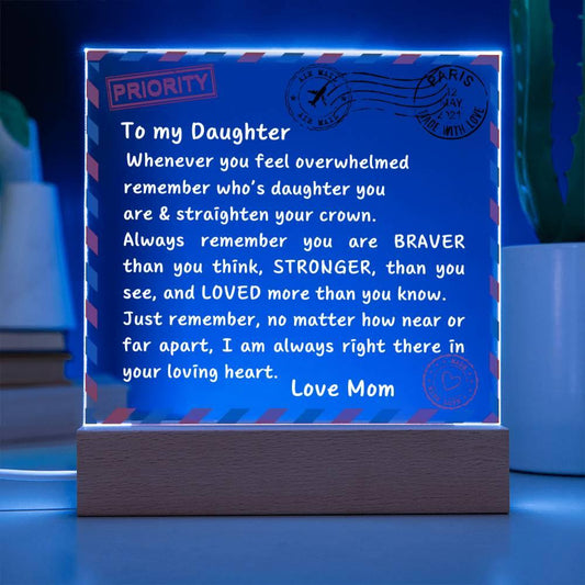 Daughter, Acrylic Night Light - Kim’s Signature Beauty & Accessories    (Store description)