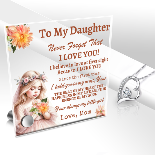 Daughter Gift | Plaque, Love Mom - Kim’s Signature Beauty & Accessories    (Store description)