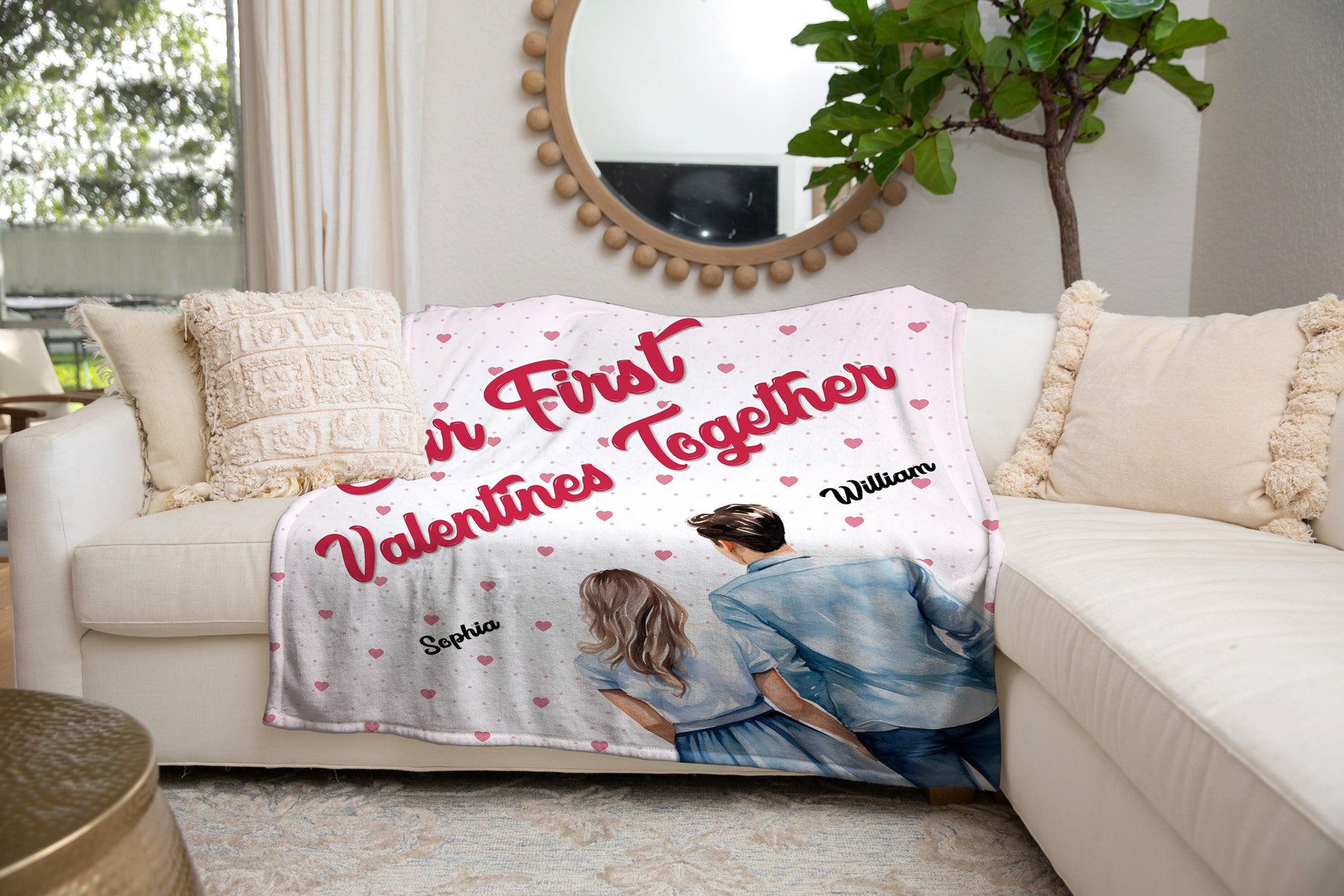 First Valentine's Day Together Blanket- Personalized - Kim’s Signature Beauty & Accessories    (Store description)