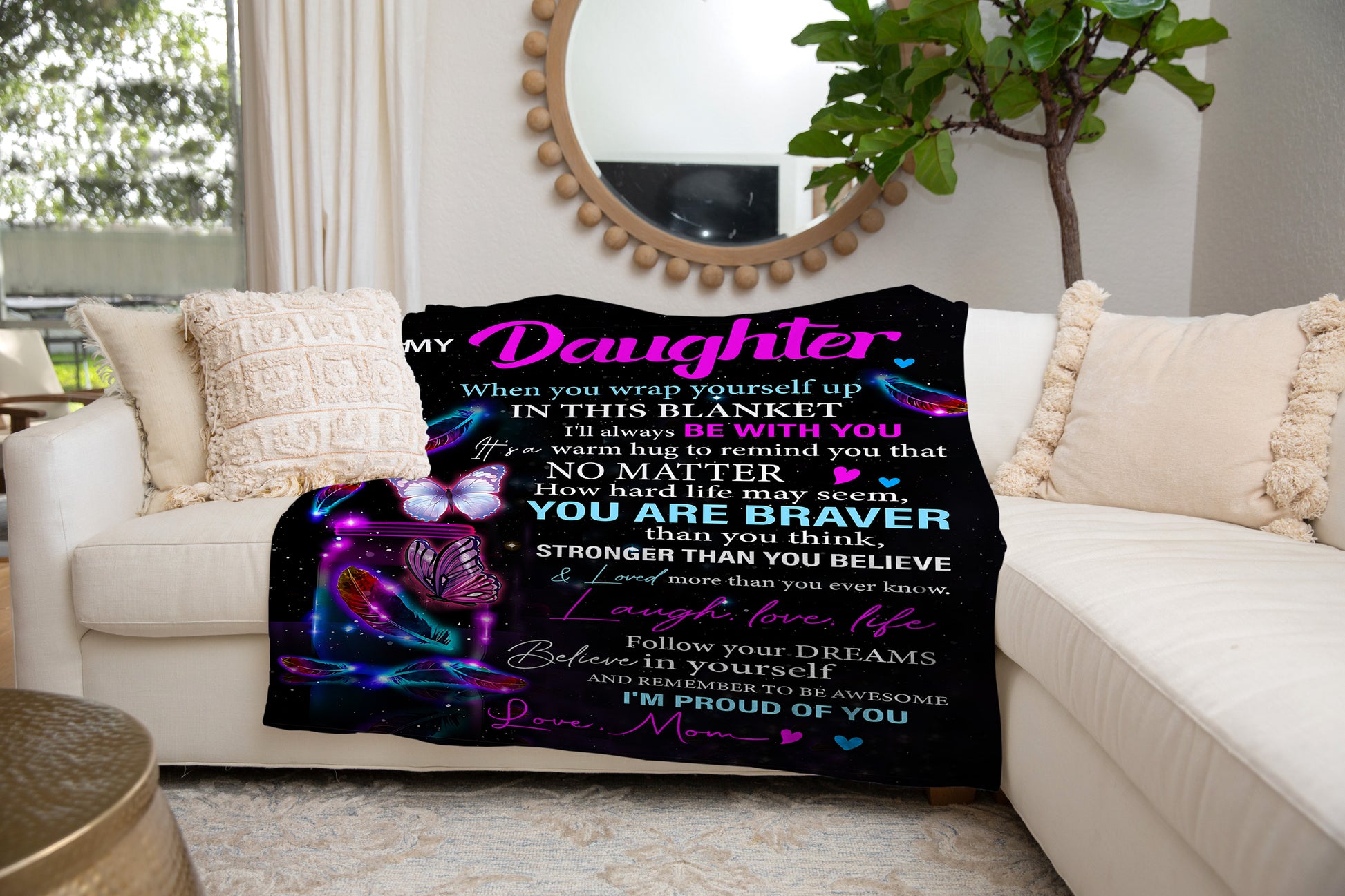 Daughter Butterfly Blanket from Mom - Kim’s Signature Beauty & Accessories    (Store description)