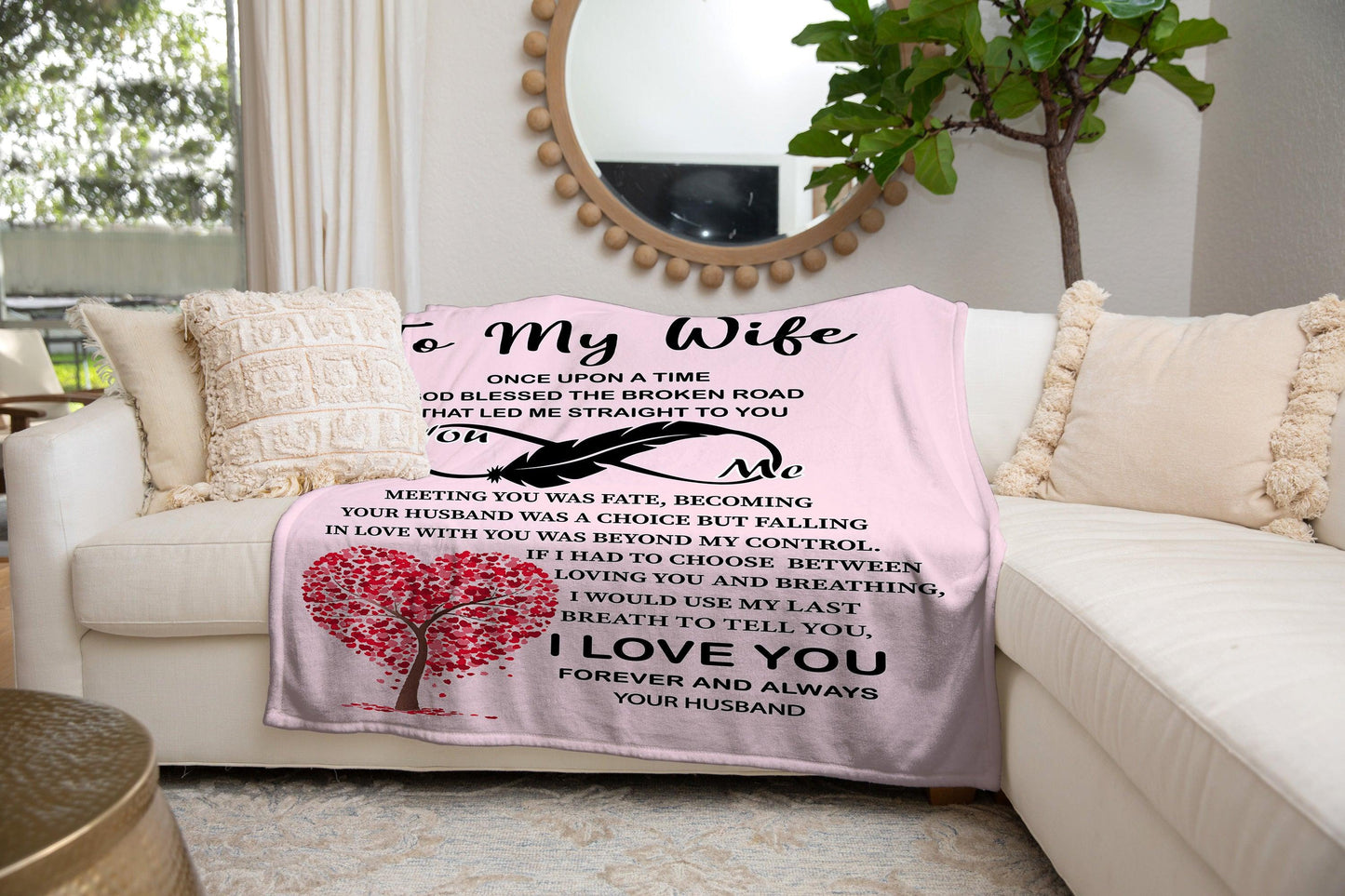 To My Wife - God blessed the broken road Blanket | Customizable - Kim’s Signature Beauty & Accessories    (Store description)