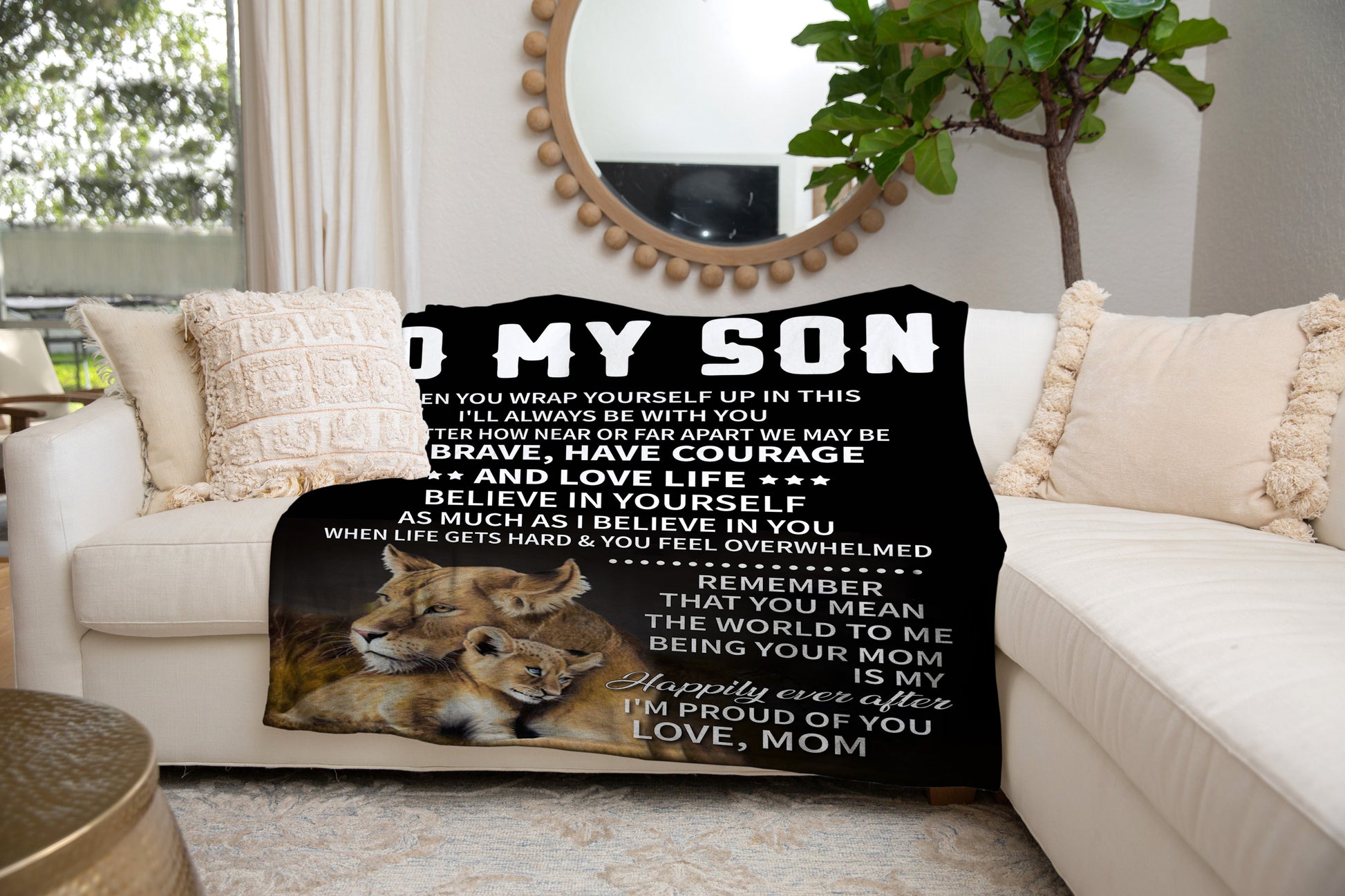 To My Son Lion Blanket - Kim’s Signature Beauty & Accessories    (Store description)