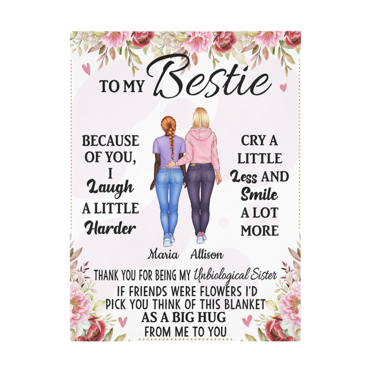 To My Bestie Personalized Blanket - Kim’s Signature Beauty & Accessories    (Store description)