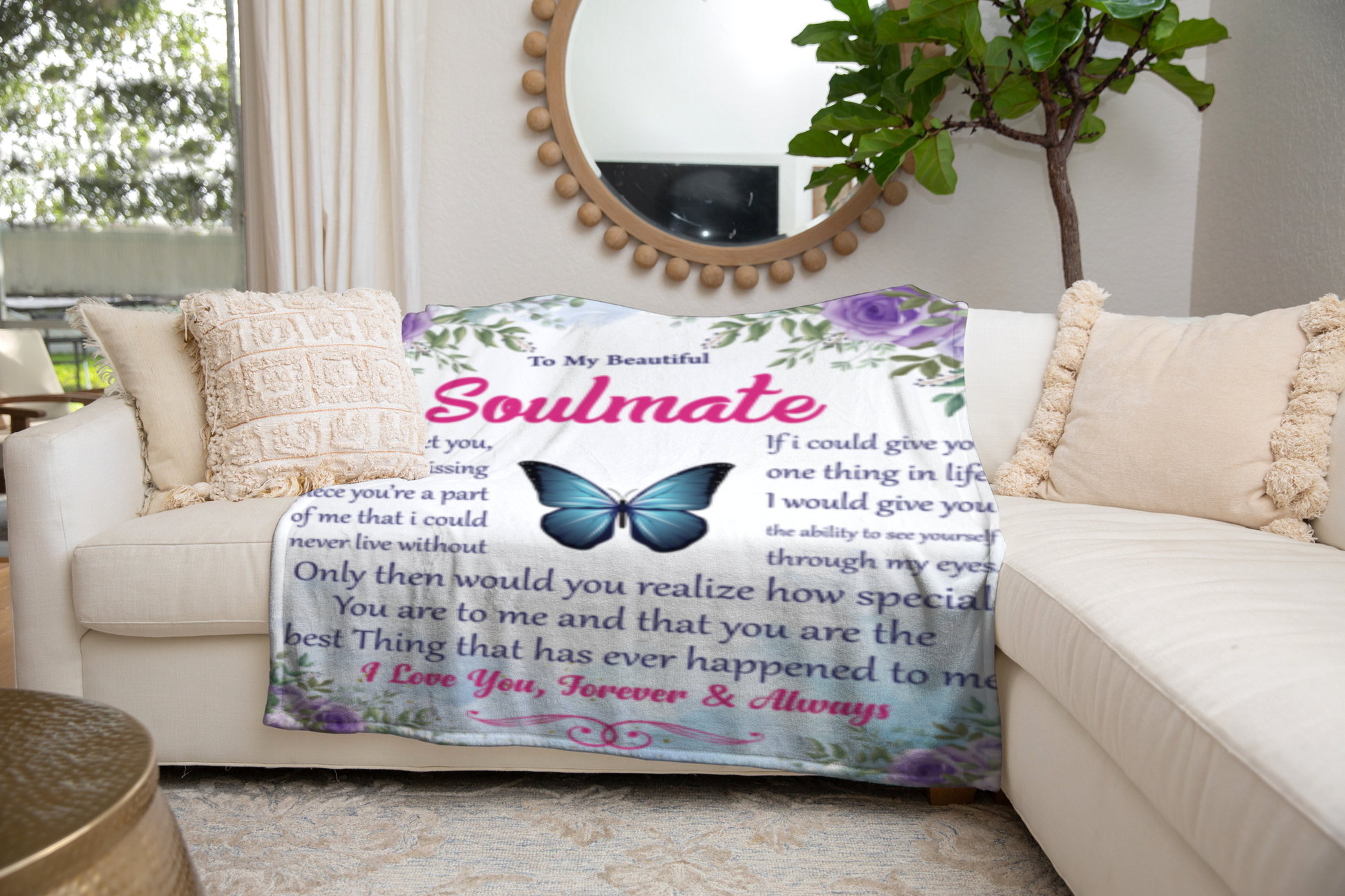 Beautiful Soulmate Blanket (50x60) - Kim’s Signature Beauty & Accessories    (Store description)