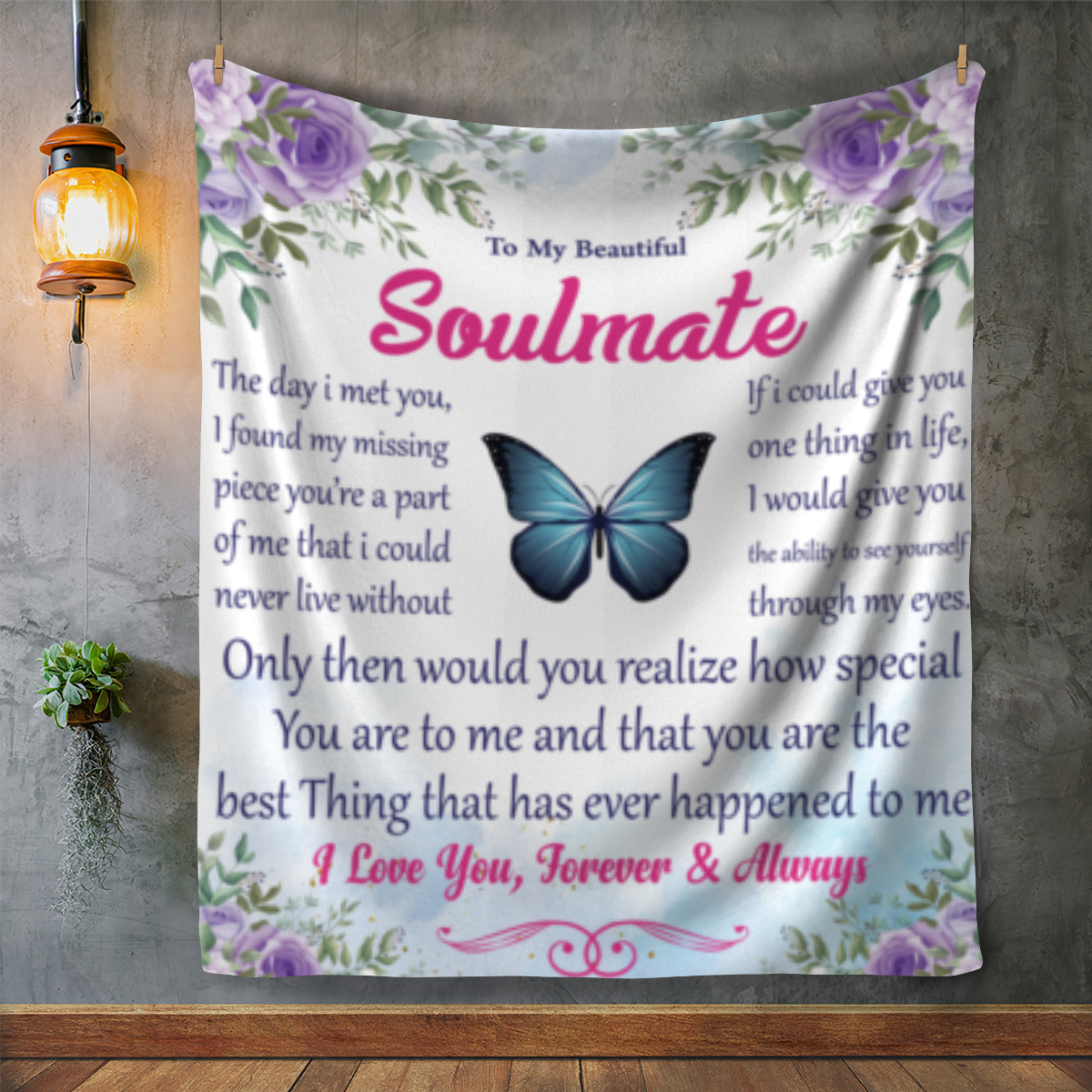 Beautiful Soulmate Blanket (50x60) - Kim’s Signature Beauty & Accessories    (Store description)