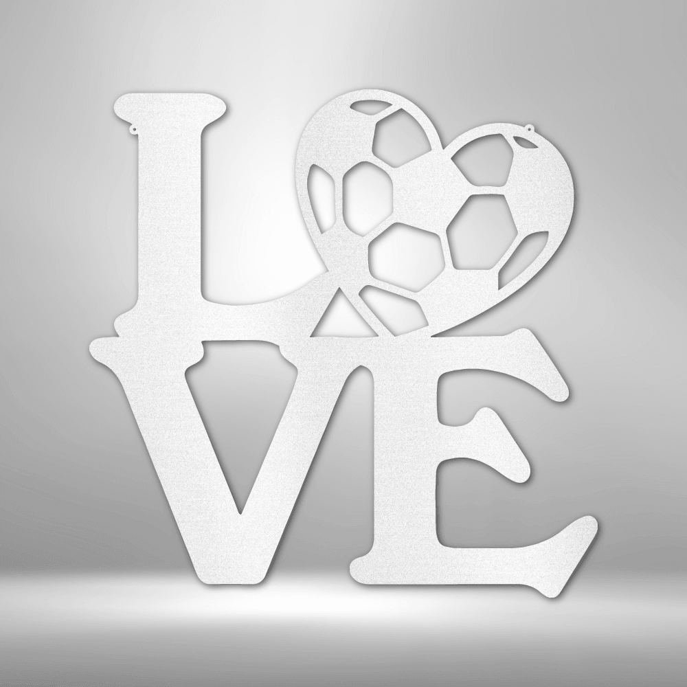 Soccer Love - Steel Sign - Kim’s Signature Beauty & Accessories    (Store description)