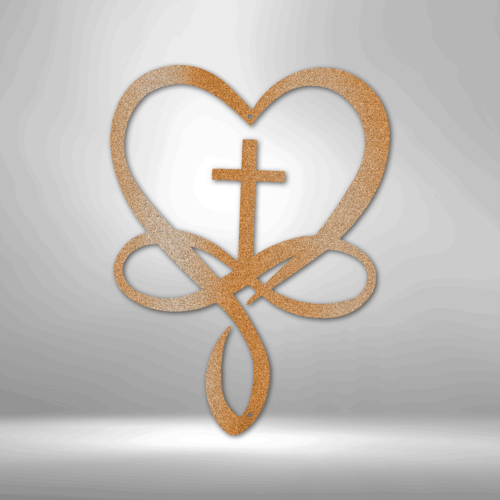 Love Infinity Cross - Steel Sign - Kim’s Signature Beauty & Accessories    (Store description)