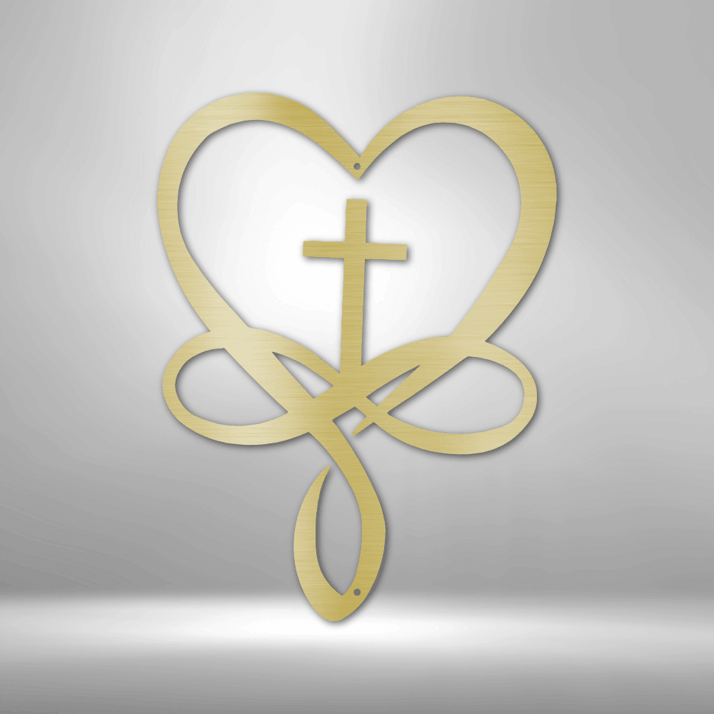 Love Infinity Cross - Steel Sign - Kim’s Signature Beauty & Accessories    (Store description)