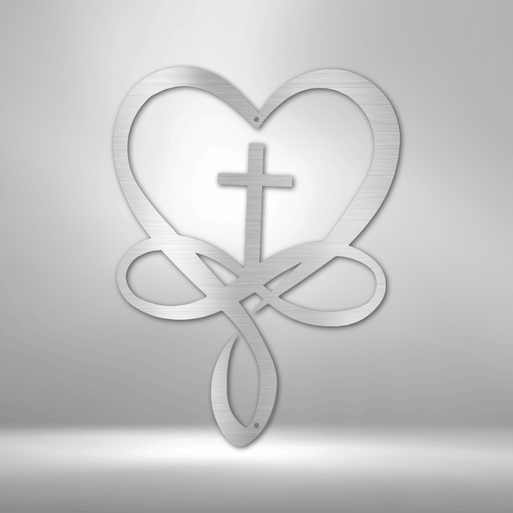 Love Infinity Cross - Steel Sign - Kim’s Signature Beauty & Accessories    (Store description)